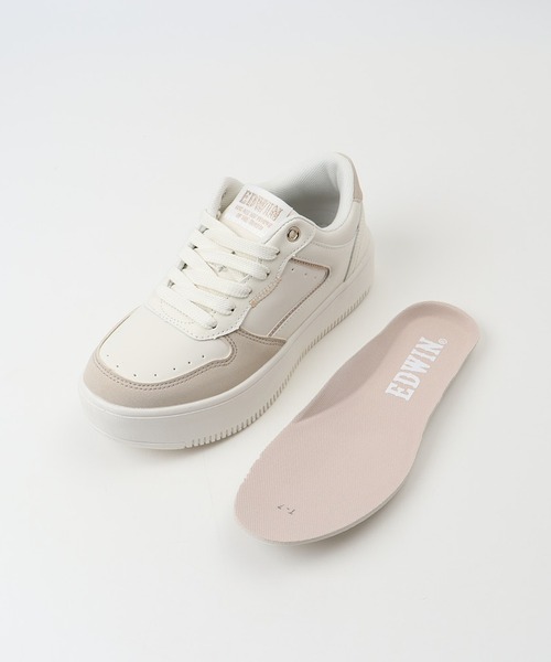 EDWIN(エドウィン)の「EDWIN 軽量スニーカー(スニーカー・レディース・ホワイト/アイボリー・24.5cm/24cm/23.5cm/23cm)」の16枚目の写真