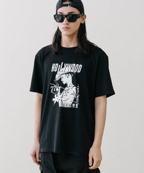 VASTIC(バスティック)の「ハリウッドTシャツ_ブラック(Tシャツ/カットソー・メンズ・その他・LARGE/MEDIUM/X-LARGE)」の1枚目の写真