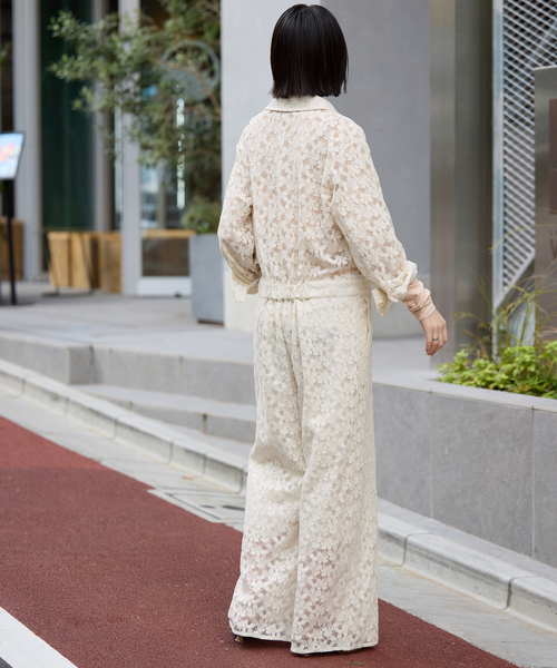SLOBE IENA(スローブイエナ)の「レースオールインワン(つなぎ/オールインワン・レディース・アイボリー・36/38)」の5枚目の写真
