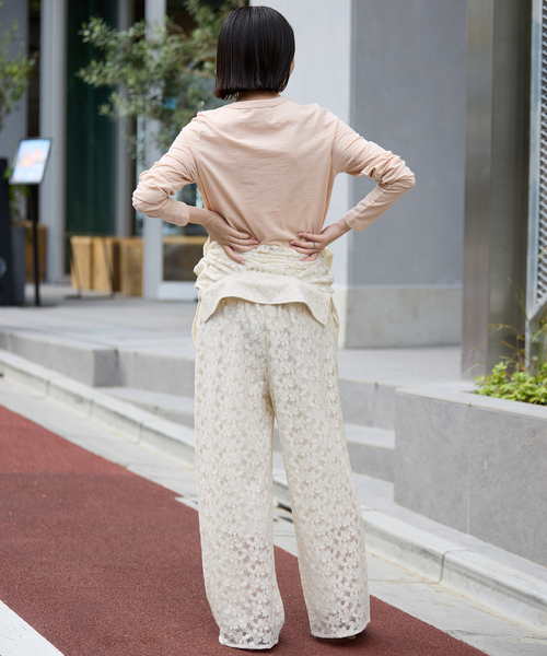 SLOBE IENA(スローブイエナ)の「レースオールインワン(つなぎ/オールインワン・レディース・アイボリー・36/38)」の9枚目の写真