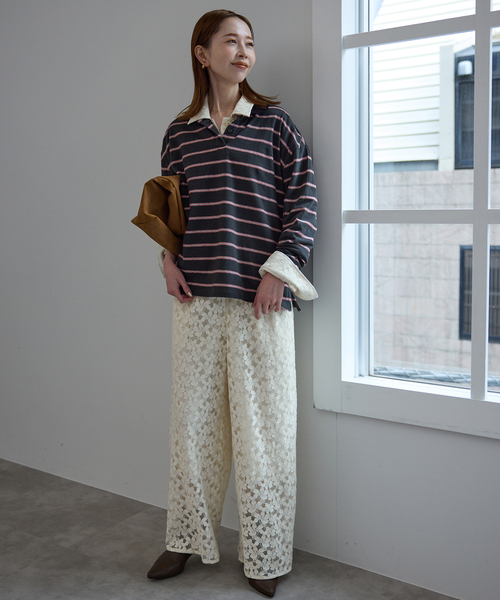 SLOBE IENA(スローブイエナ)の「レースオールインワン(つなぎ/オールインワン・レディース・アイボリー・36/38)」の10枚目の写真
