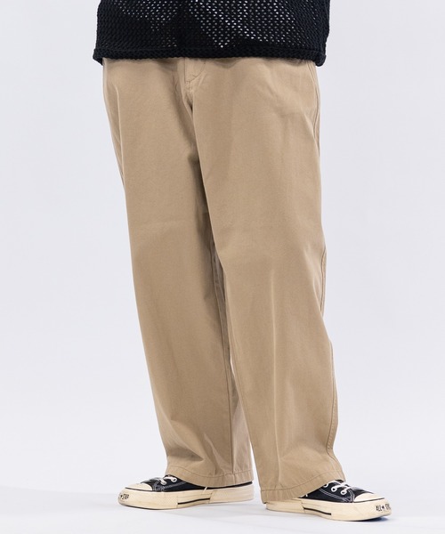 HANES（ヘインズ）の「【3】〔HANES/ヘインズ〕ワイドフィット ノータック チノパンツ（チノパンツ・メンズ・ブラック/カーキ/ベージュ・MEDIUM/LARGE/X-LARGE）」の12枚目の写真