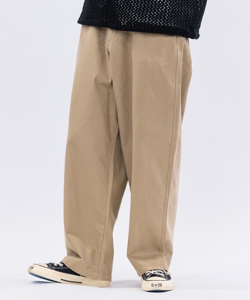 HANES（ヘインズ）の「【3】〔HANES/ヘインズ〕ワイドフィット ノータック チノパンツ（チノパンツ・メンズ・ブラック/カーキ/ベージュ・MEDIUM/LARGE/X-LARGE）」の13枚目の写真