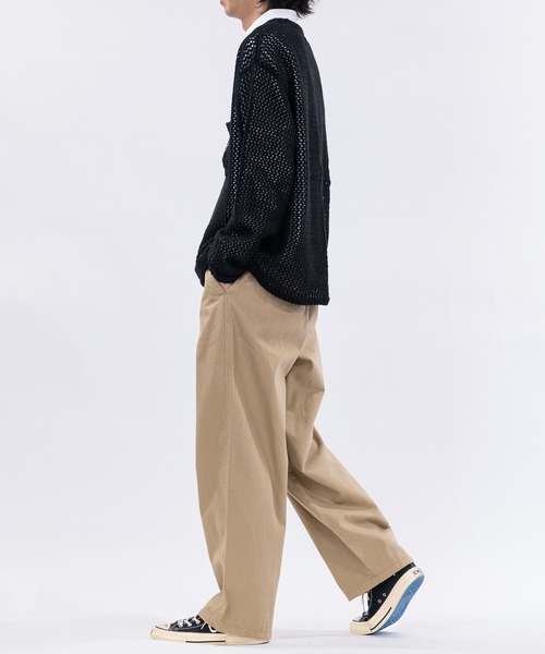 HANES（ヘインズ）の「【3】〔HANES/ヘインズ〕ワイドフィット ノータック チノパンツ（チノパンツ・メンズ・ブラック/カーキ/ベージュ・MEDIUM/LARGE/X-LARGE）」の18枚目の写真