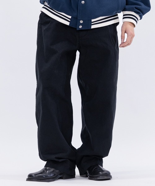 HANES（ヘインズ）の「【3】〔HANES/ヘインズ〕ワイドフィット ノータック チノパンツ（チノパンツ・メンズ・ブラック/カーキ/ベージュ・MEDIUM/LARGE/X-LARGE）」の4枚目の写真