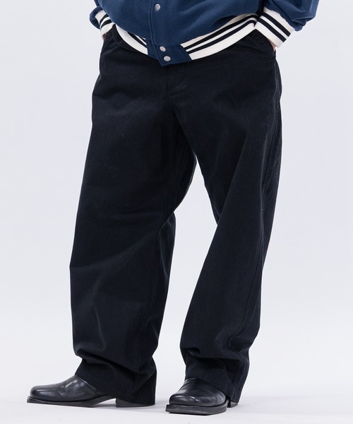 HANES（ヘインズ）の「【3】〔HANES/ヘインズ〕ワイドフィット ノータック チノパンツ（チノパンツ・メンズ・ブラック/カーキ/ベージュ・MEDIUM/LARGE/X-LARGE）」の5枚目の写真