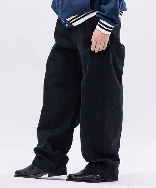 HANES（ヘインズ）の「【3】〔HANES/ヘインズ〕ワイドフィット ノータック チノパンツ（チノパンツ・メンズ・ブラック/カーキ/ベージュ・MEDIUM/LARGE/X-LARGE）」の6枚目の写真