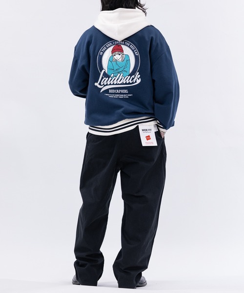 HANES（ヘインズ）の「【3】〔HANES/ヘインズ〕ワイドフィット ノータック チノパンツ（チノパンツ・メンズ・ブラック/カーキ/ベージュ・MEDIUM/LARGE/X-LARGE）」の11枚目の写真