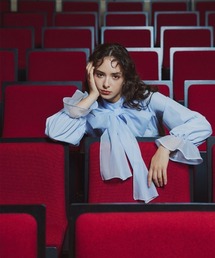 Callarus | <単品>前後2WAYオーガンジーリボン付き袖フリルブロードブラウス〔Callarus〕(シャツ/ブラウス)