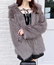 ファーコート ミックスカラー エコファー」に該当するファッション通販