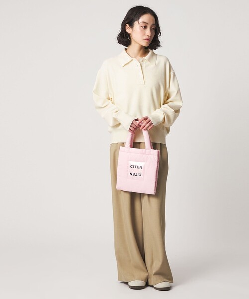 CITEN（シテン）の「＜CITEN＞ハイゲージポロニット（ニット/セーター・レディース・オフホワイト/イエロー/ライトグレー・FREE）」の11枚目の写真