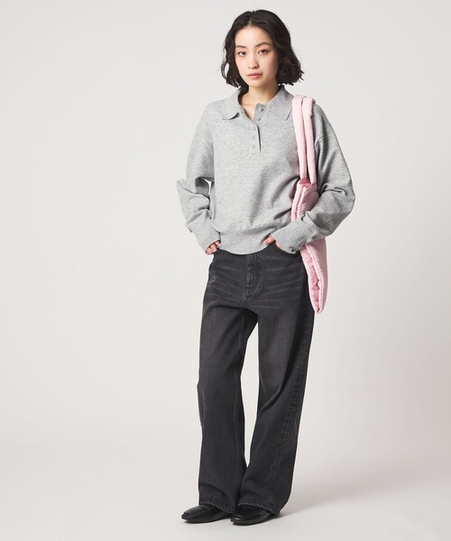 CITEN（シテン）の「＜CITEN＞ハイゲージポロニット（ニット/セーター・レディース・オフホワイト/イエロー/ライトグレー・FREE）」の13枚目の写真