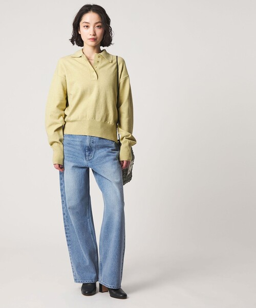 CITEN（シテン）の「＜CITEN＞ハイゲージポロニット（ニット/セーター・レディース・オフホワイト/イエロー/ライトグレー・FREE）」の17枚目の写真