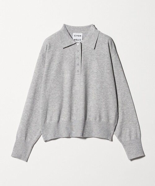 CITEN（シテン）の「＜CITEN＞ハイゲージポロニット（ニット/セーター・レディース・オフホワイト/イエロー/ライトグレー・FREE）」の21枚目の写真