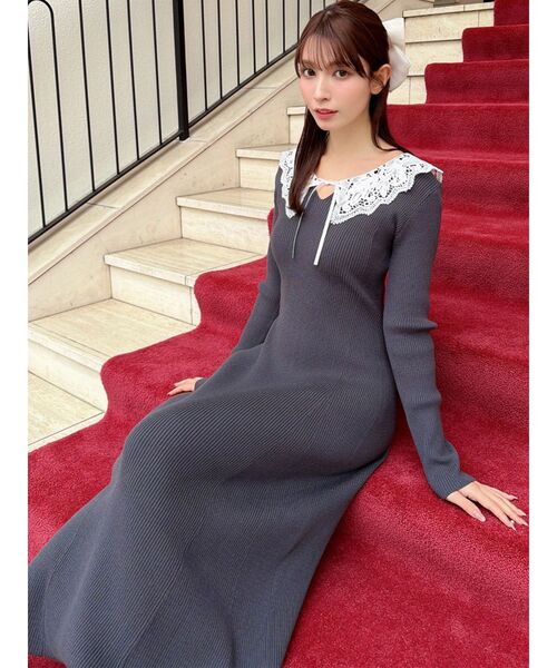 ZOZO限定】バイカラーフレアロングワンピース（ワンピース）｜RESEXXY