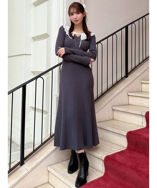 美品✨フォクシー パレットペンシルワンピース 38 バイカラー オケージョン ZOZO限定】バイカラーフレアロングワンピース（ワンピース）｜RESEXXY