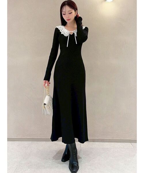 ZOZO限定】バイカラーフレアロングワンピース（ワンピース）｜RESEXXY