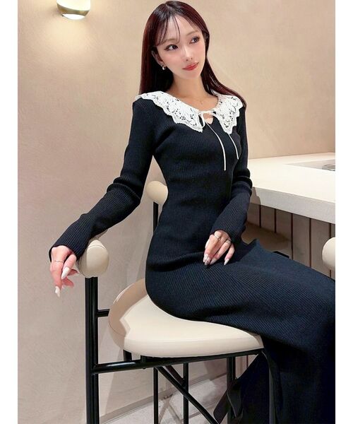 ZOZO限定】バイカラーフレアロングワンピース（ワンピース）｜RESEXXY