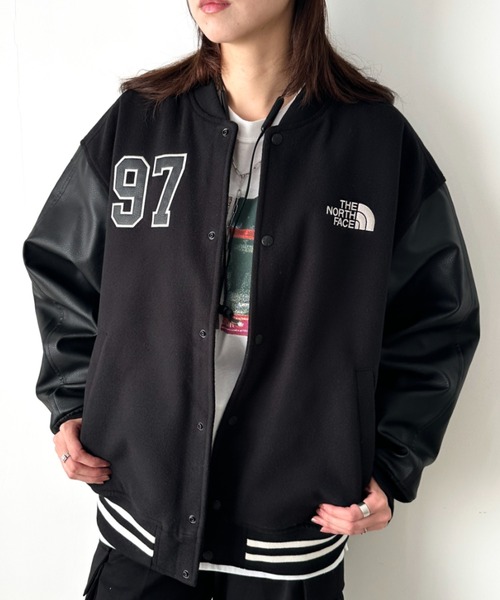 ☆ラスト1点☆ノースフェイス ホワイトレーベル　ブラック 　Lサイズ スタジャン THE NORTH FACE ザ・ノースフェイス WHITE LABEL ホワイトレーベル