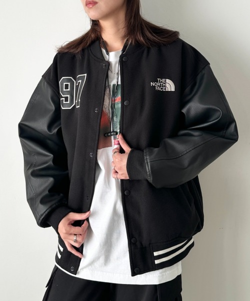 新品【正規品】 THE NORTH FACE スタジャン オフホワイト【L】 セール】国内未発売 THE NORTH FACE(ザ・ノースフェイス)/ロゴ刺繍