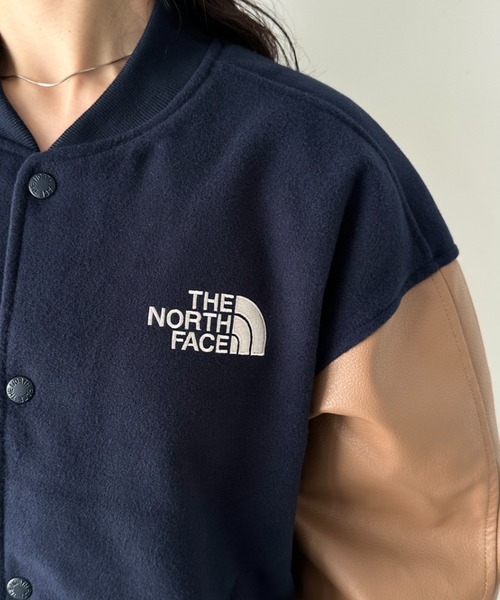 THE NORTH FACE(ザノースフェイス)の「THE NORTH FACE(ザ・ノースフェイス)/ルーズフィット 配色ライン スタジャン ヴァーシティージャケット/VARSITY HEAT JACKET(ブルゾン・レディース・ブラック/クリーム/ネイビー・XL/L/M/XXL)」の12枚目の写真