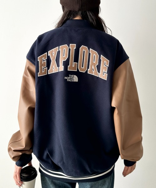 ZOZO完売 ノースフェイス　ボンバージャケット　スタジャン　ネイビー　S ZOZO完売 ノースフェイス ボンバージャケット スタジャン ネイビー S