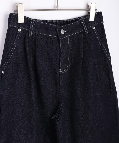 WESTSEA（ウエストシー）の「ショート丈 デニムジャケット ＆ ワイトシルエット デニムパンツ セットアップ（セットアップ・レディース・ネイビー・FREE）」の19枚目の写真