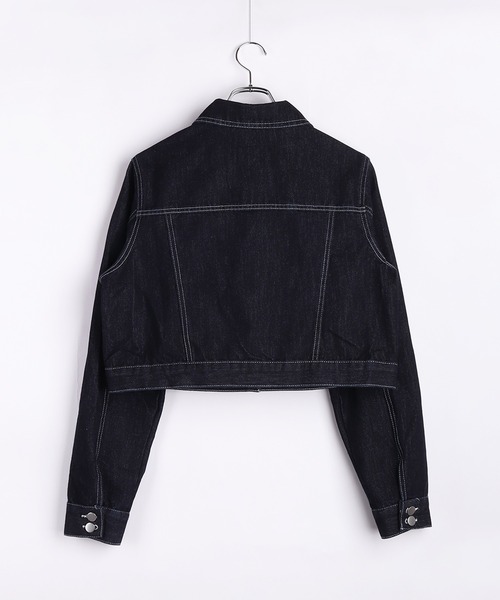 WESTSEA（ウエストシー）の「ショート丈 デニムジャケット ＆ ワイトシルエット デニムパンツ セットアップ（セットアップ・レディース・ネイビー・FREE）」の13枚目の写真