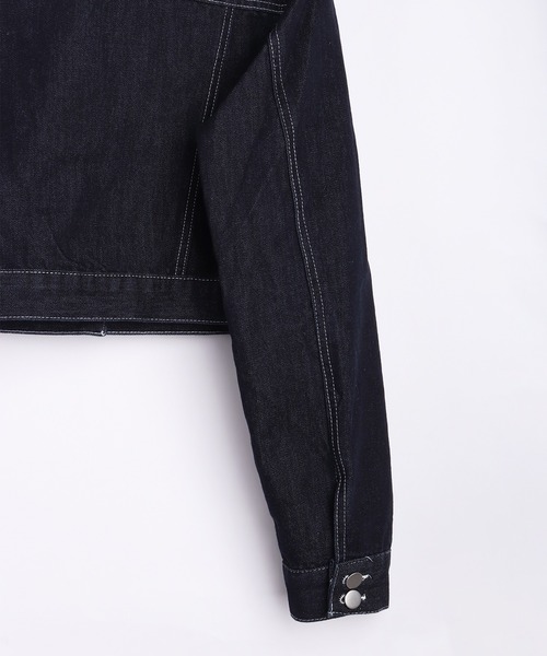WESTSEA（ウエストシー）の「ショート丈 デニムジャケット ＆ ワイトシルエット デニムパンツ セットアップ（セットアップ・レディース・ネイビー・FREE）」の15枚目の写真