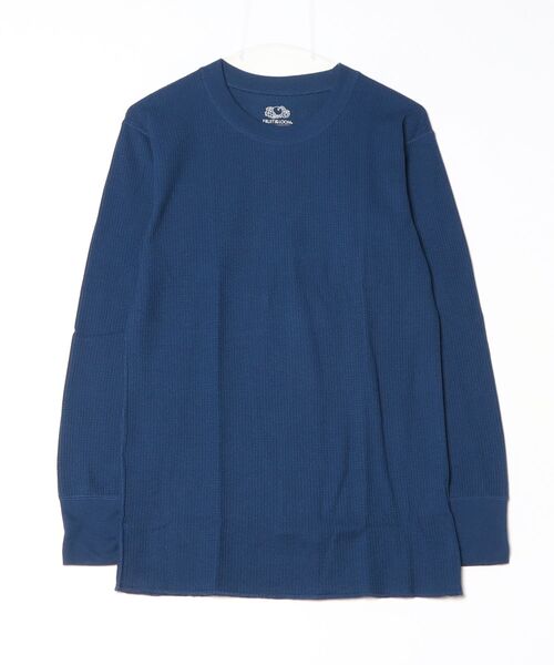 FRUIT OF THE LOOM(フルーツオブザルーム)の「【FRUIT OF THE LOOM/フルーツオブザルーム】 TC ワッフルロンT(Tシャツ/カットソー・メンズ・ネイビー/グレー/ホワイト/ブラック・X-LARGE/LARGE/MEDIUM)」の1枚目の写真