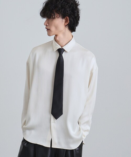 tk.TAKEO KIKUCHI（ティーケータケオキクチ）の「【ネクタイ付】ヨウリュウシャツ（シャツ/ブラウス・メンズ・ホワイト/ブラック・03/02/01）」の4枚目の写真