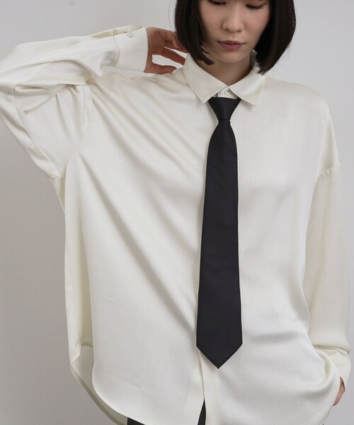 tk.TAKEO KIKUCHI（ティーケータケオキクチ）の「【ネクタイ付】ヨウリュウシャツ（シャツ/ブラウス・メンズ・ホワイト/ブラック・03/02/01）」の7枚目の写真