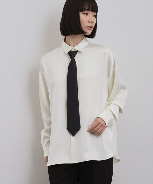 tk.TAKEO KIKUCHI（ティーケータケオキクチ）の「【ネクタイ付】ヨウリュウシャツ（シャツ/ブラウス・メンズ・ホワイト/ブラック・03/02/01）」の8枚目の写真