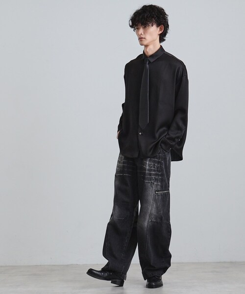 tk.TAKEO KIKUCHI（ティーケータケオキクチ）の「【ネクタイ付】ヨウリュウシャツ（シャツ/ブラウス・メンズ・ホワイト/ブラック・03/02/01）」の12枚目の写真