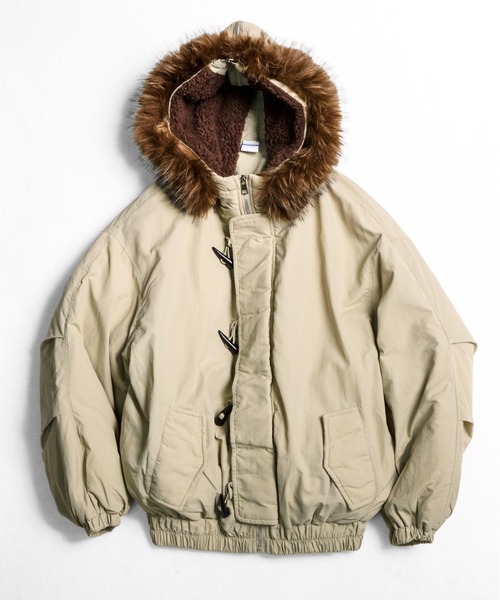 CALIFORNIA OUTFITTERS(カリフォルニア アウトフィッターズ)の「12D11 N2B 中綿パデットジャケット(ダウンジャケット/コート・メンズ・ベージュ/ブラック・FREE)」の6枚目の写真