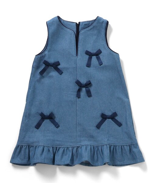 apres les cours（アプレレクール）の「【リンク】メニーリボンジャンスカ_ジュニア対応（ワンピース・キッズ・ブラック/ブルー・80/90/100/110/120/130/140）」の11枚目の写真