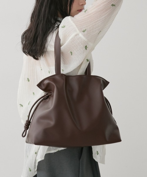 Aunt Marie's（アントマリーズ）の「フェイクレザーフリルトート（トートバッグ・レディース・ブラウン/ブルー/ブラック・FREE）」の21枚目の写真