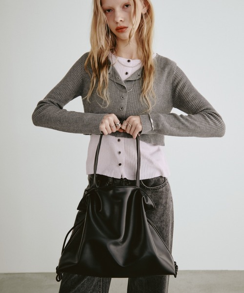 Aunt Marie's（アントマリーズ）の「フェイクレザーフリルトート（トートバッグ・レディース・ブラウン/ブルー/ブラック・FREE）」の14枚目の写真