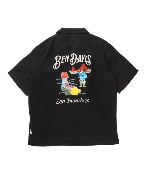 BEN DAVIS(ベンデイビス)の「【BEN DAVIS(ベンデイビス)】SOUVENIR EMB O/C SHIRT / 半袖 シャツ 刺繍 オープンカラー ヴィンテージライク(シャツ/ブラウス・メンズ・オフホワイト/ブラック/ピンク・MEDIUM/LARGE/X-LARGE)」の14枚目の写真