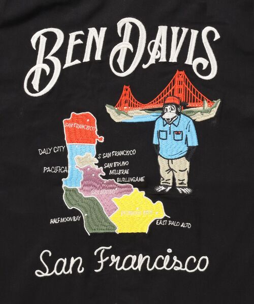 BEN DAVIS(ベンデイビス)の「【BEN DAVIS(ベンデイビス)】SOUVENIR EMB O/C SHIRT / 半袖 シャツ 刺繍 オープンカラー ヴィンテージライク(シャツ/ブラウス・メンズ・オフホワイト/ブラック/ピンク・MEDIUM/LARGE/X-LARGE)」の15枚目の写真