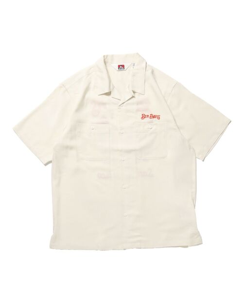 BEN DAVIS(ベンデイビス)の「【BEN DAVIS(ベンデイビス)】SOUVENIR EMB O/C SHIRT / 半袖 シャツ 刺繍 オープンカラー ヴィンテージライク(シャツ/ブラウス・メンズ・オフホワイト/ブラック/ピンク・MEDIUM/LARGE/X-LARGE)」の18枚目の写真