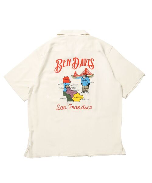 BEN DAVIS(ベンデイビス)の「【BEN DAVIS(ベンデイビス)】SOUVENIR EMB O/C SHIRT / 半袖 シャツ 刺繍 オープンカラー ヴィンテージライク(シャツ/ブラウス・メンズ・オフホワイト/ブラック/ピンク・MEDIUM/LARGE/X-LARGE)」の19枚目の写真