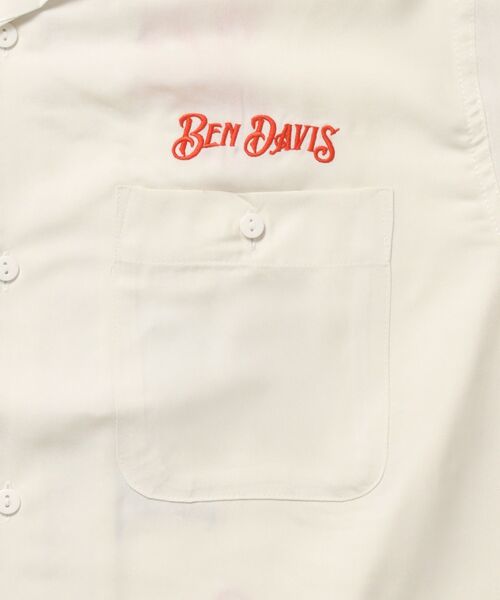 BEN DAVIS(ベンデイビス)の「【BEN DAVIS(ベンデイビス)】SOUVENIR EMB O/C SHIRT / 半袖 シャツ 刺繍 オープンカラー ヴィンテージライク(シャツ/ブラウス・メンズ・オフホワイト/ブラック/ピンク・MEDIUM/LARGE/X-LARGE)」の22枚目の写真