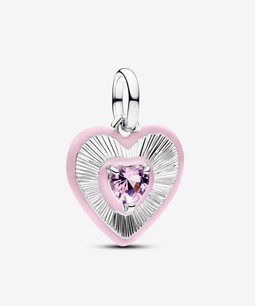 ピンク ハート メダリオンチャーム（チャーム）｜Pandora（パンドラ