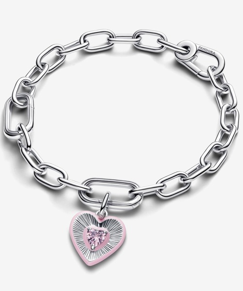 ピンク ハート メダリオンチャーム（チャーム）｜Pandora（パンドラ