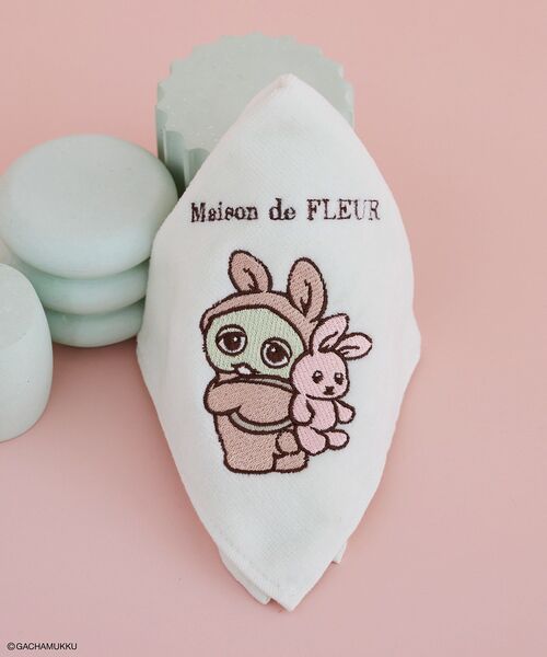 Maison de FLEUR(メゾンドフルール)の「ガチャピン タオルハンカチ(ハンカチ/ハンドタオル・レディース・ミント・FREE)」の7枚目の写真