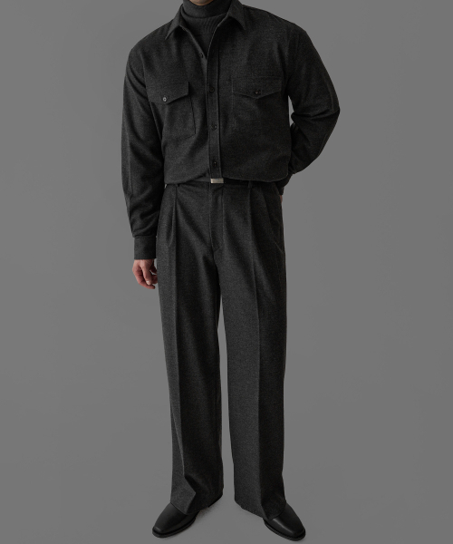 BOWLOW PRODUCT(バウロープロダクト)の「プレミアムウールブレンドポケットシャツ(シャツ/ブラウス・メンズ・その他・M/L)」の2枚目の写真