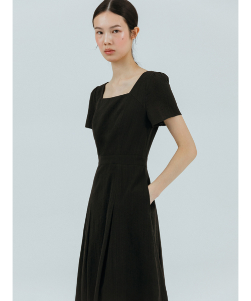 ETMON（エトモン）の「Cotton Square Long Dress,  Black（ワンピース・レディース・その他・S/M）」の2枚目の写真