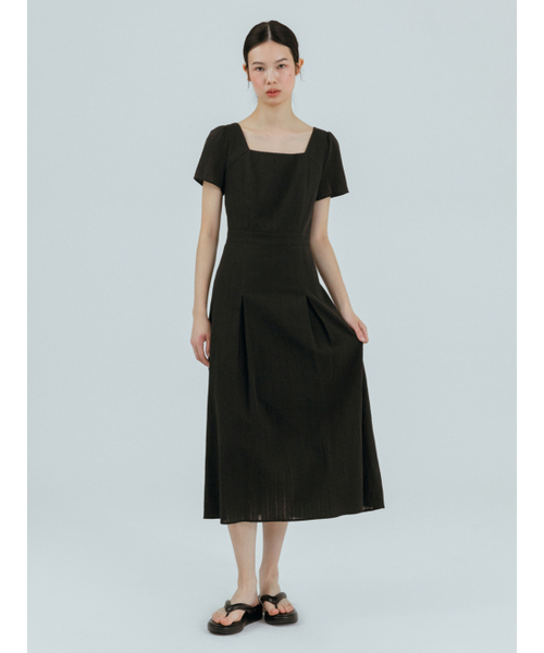 ETMON（エトモン）の「Cotton Square Long Dress,  Black（ワンピース・レディース・その他・S/M）」の3枚目の写真