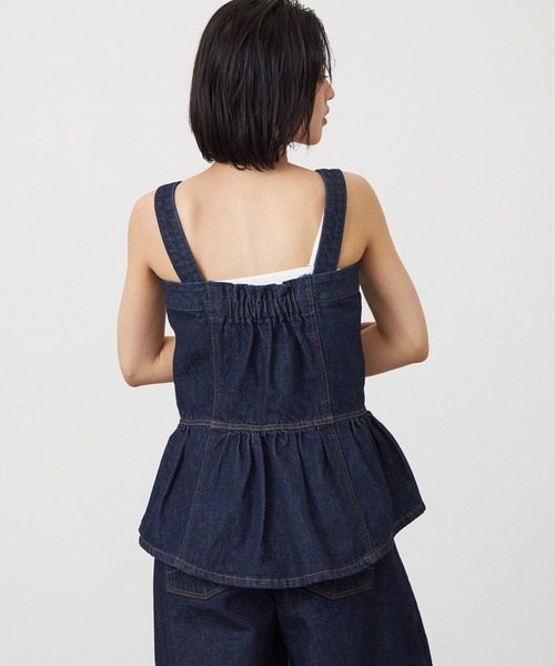 SOMETHING(サムシング)の「【GISELe 4月号掲載】atelier SOMETHING WAIST GATHER BUSTIER/ウエストギャザービスチェ(その他トップス・レディース・インディゴブルー/ライトインディゴブルー/ブルー・FREE)」の7枚目の写真
